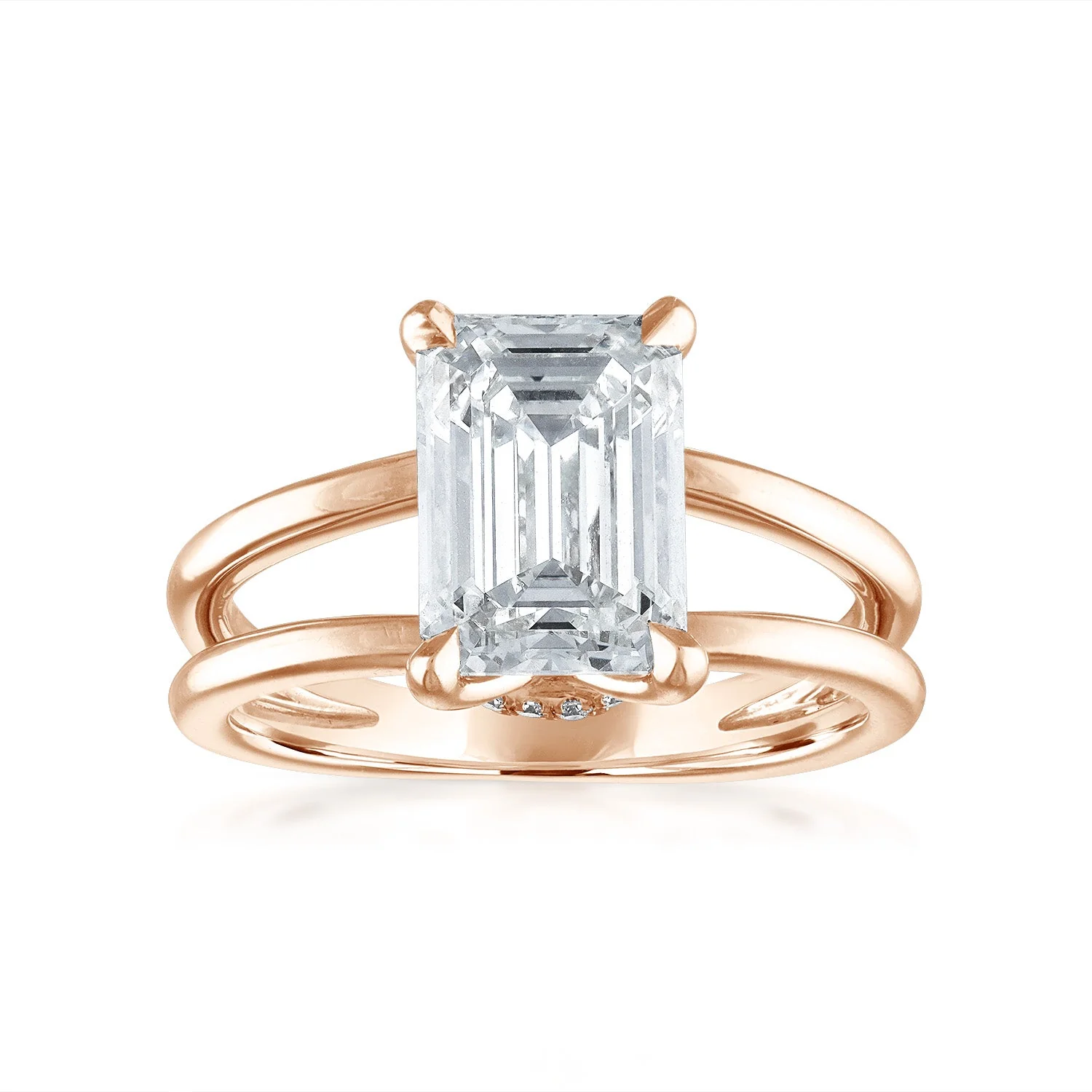 Gold Split Shank Engagement Ring - Image 12