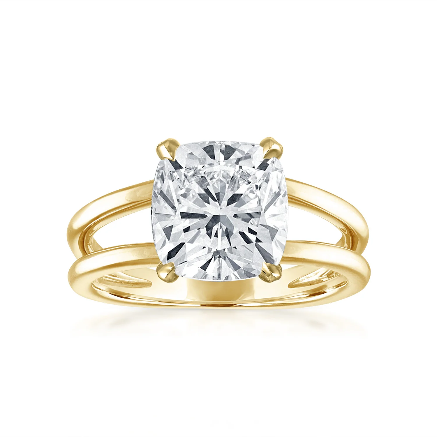 Gold Split Shank Engagement Ring - Image 16