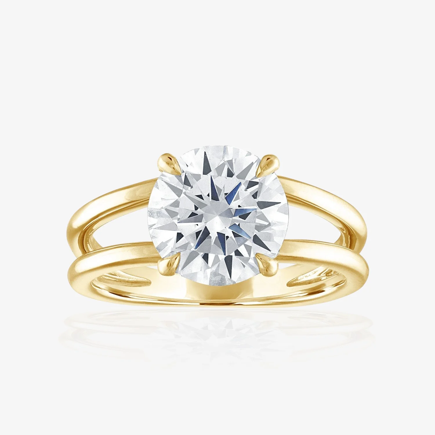 Gold Split Shank Engagement Ring - Image 2