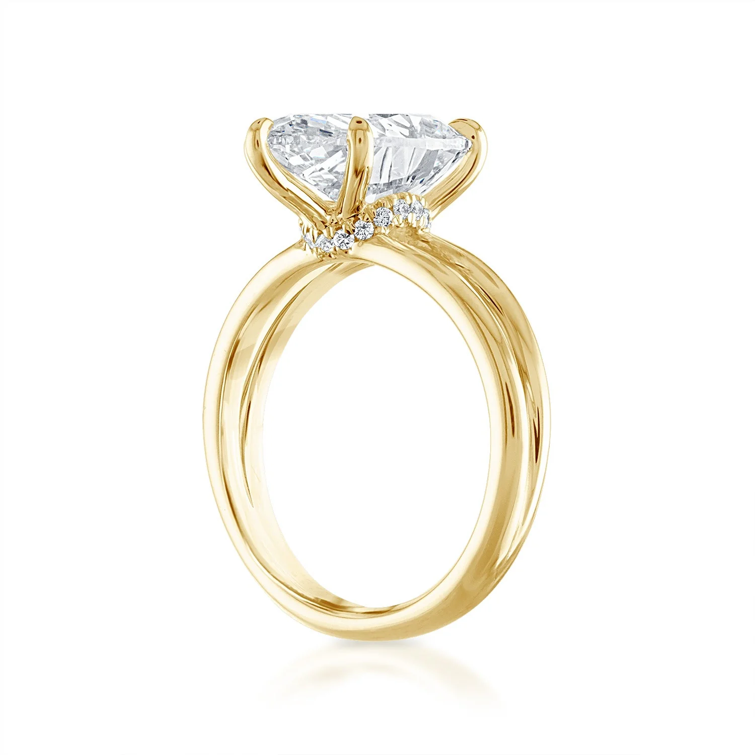 Gold Split Shank Engagement Ring - Image 5