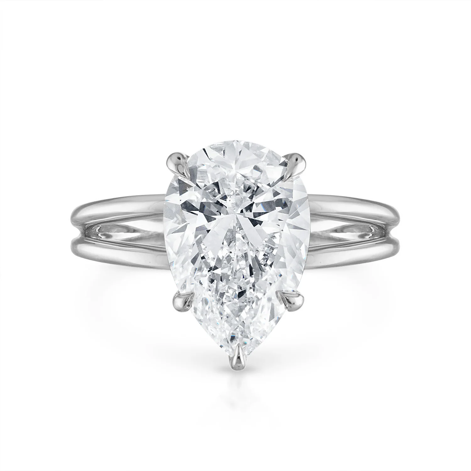Gold Split Shank Engagement Ring - Image 6
