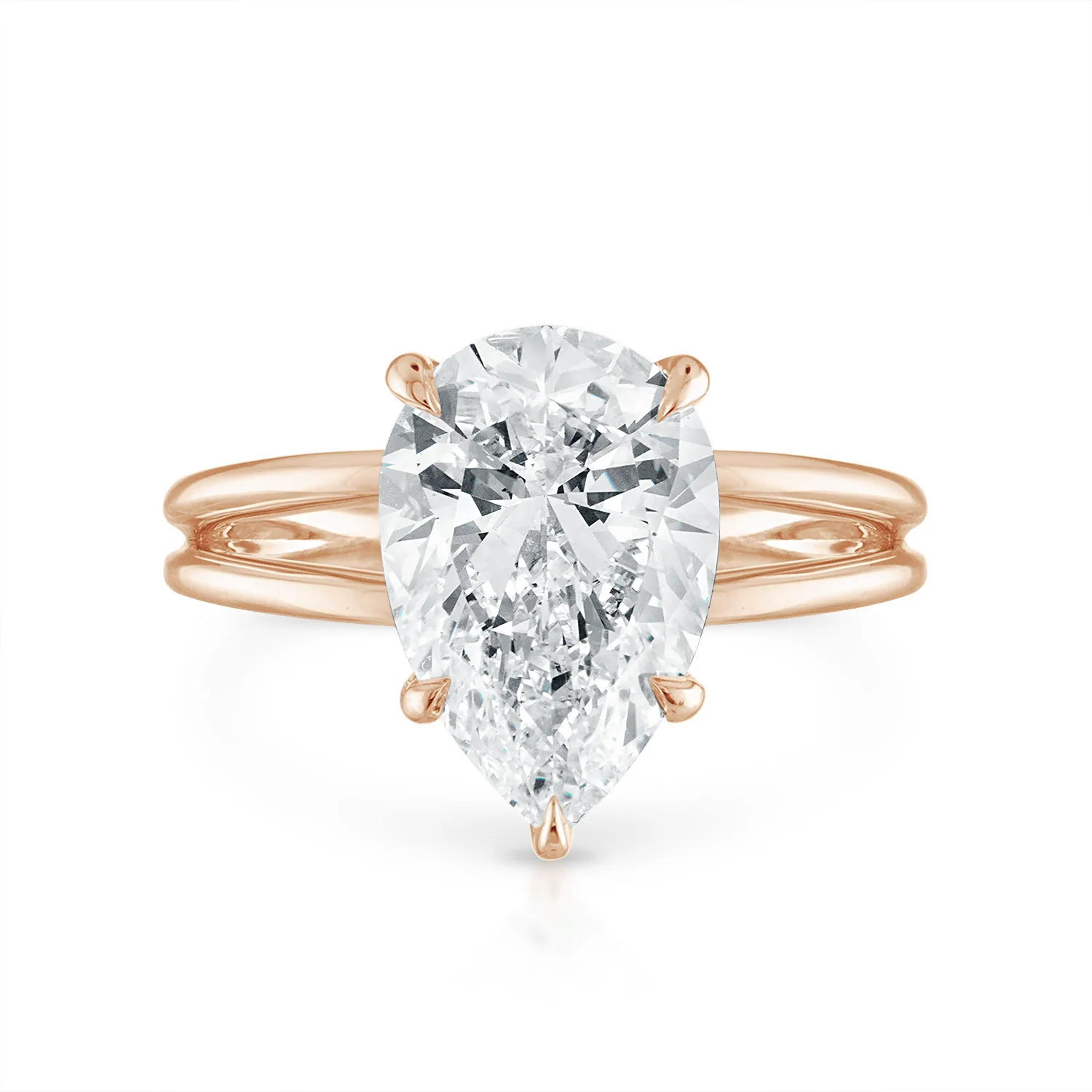Gold Split Shank Engagement Ring - Image 7