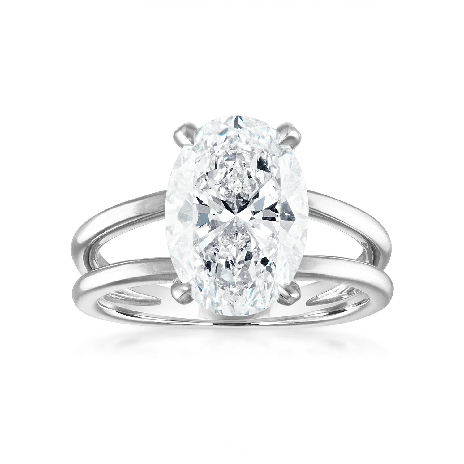 Gold Split Shank Engagement Ring - Image 8