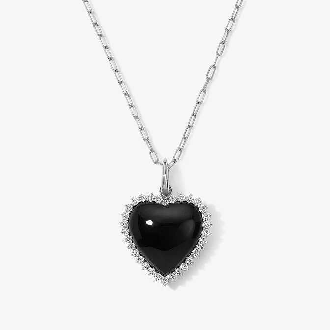 Grace Black Onyx Heart Pendant - Image 10