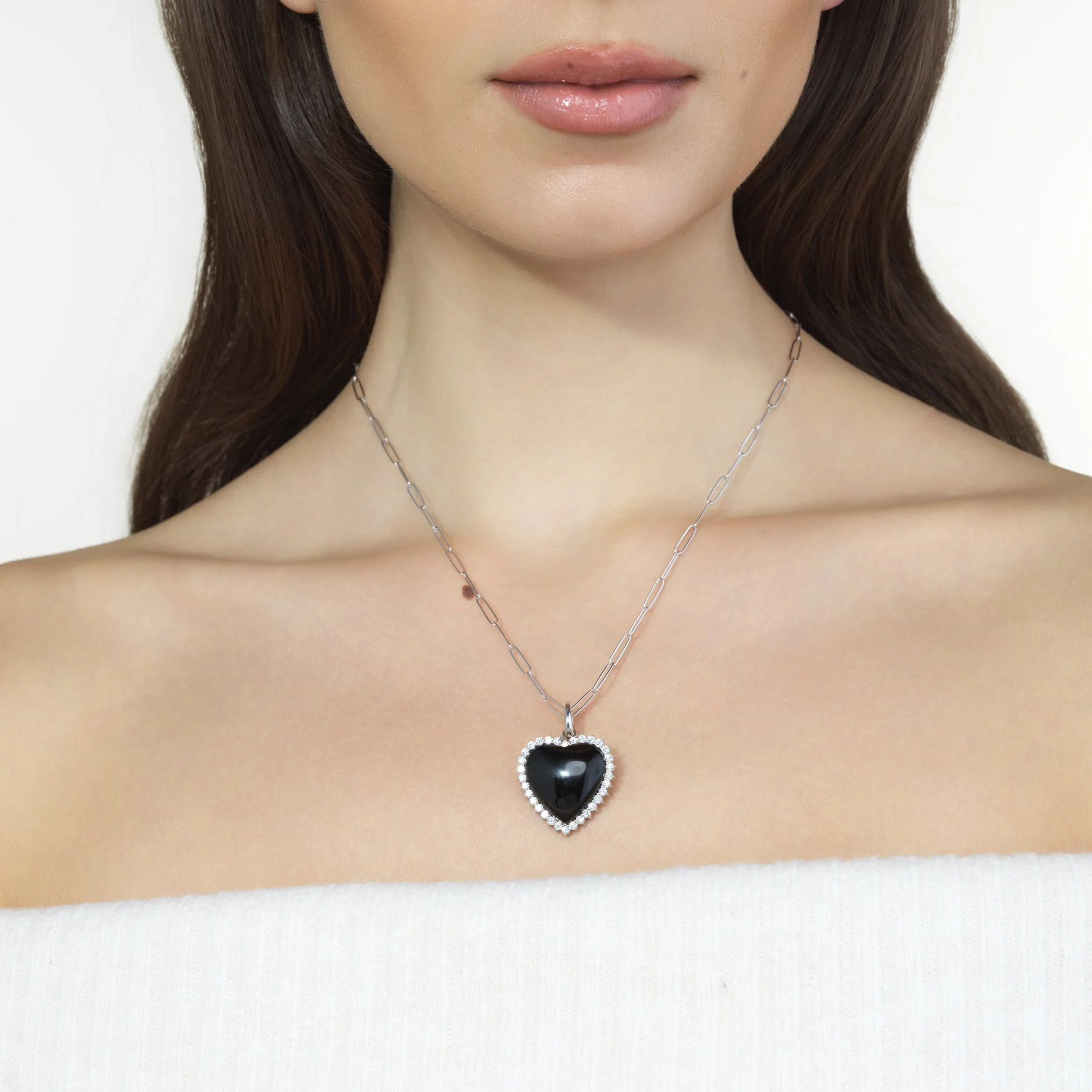 Grace Black Onyx Heart Pendant - Image 3