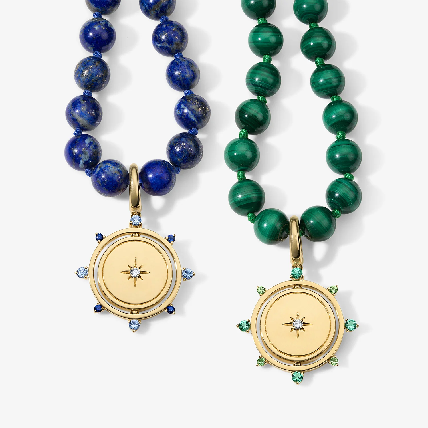 Grace Blue Sapphire Spinner Pendant - Image 2
