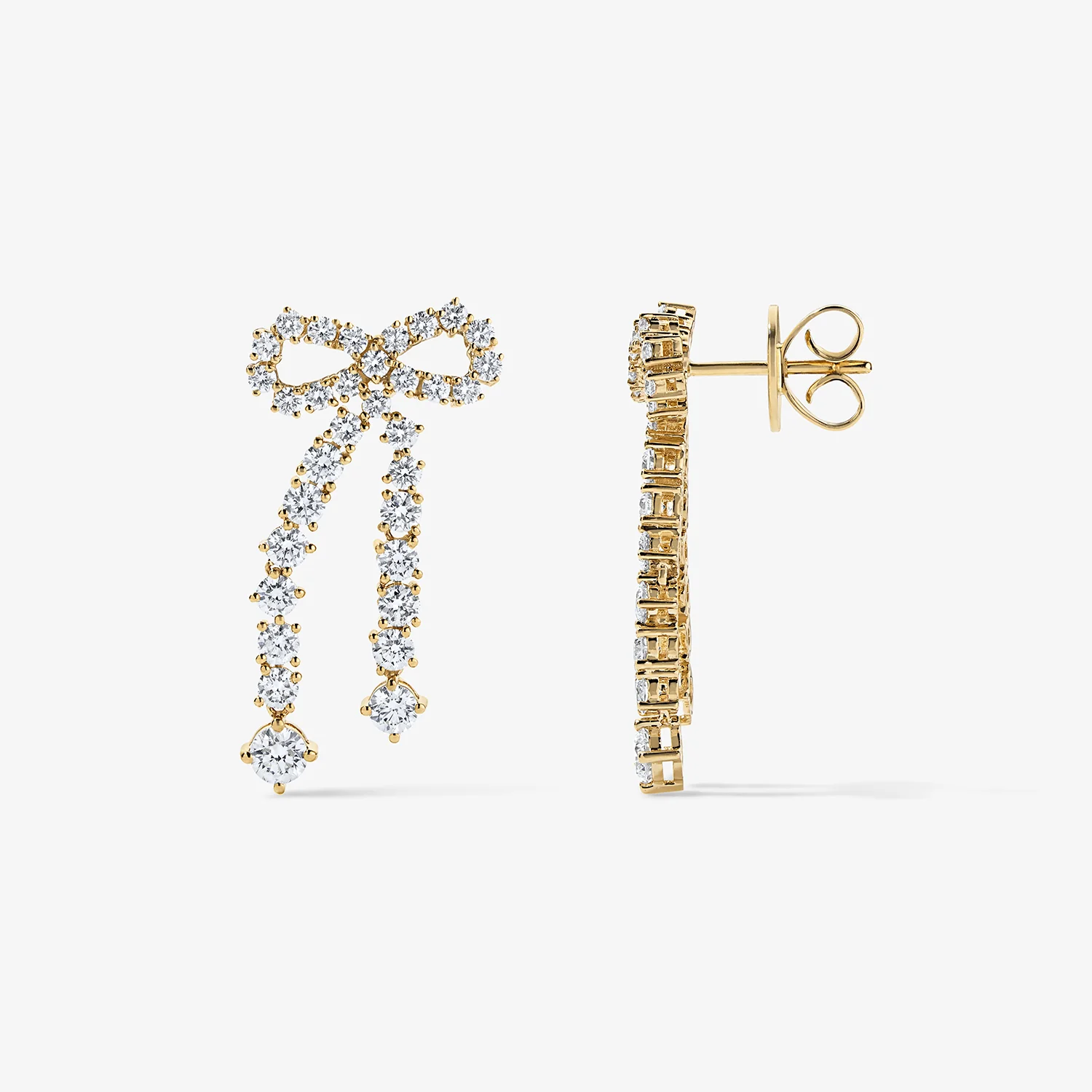 Grace Diamond Bow Earrings - Image 2