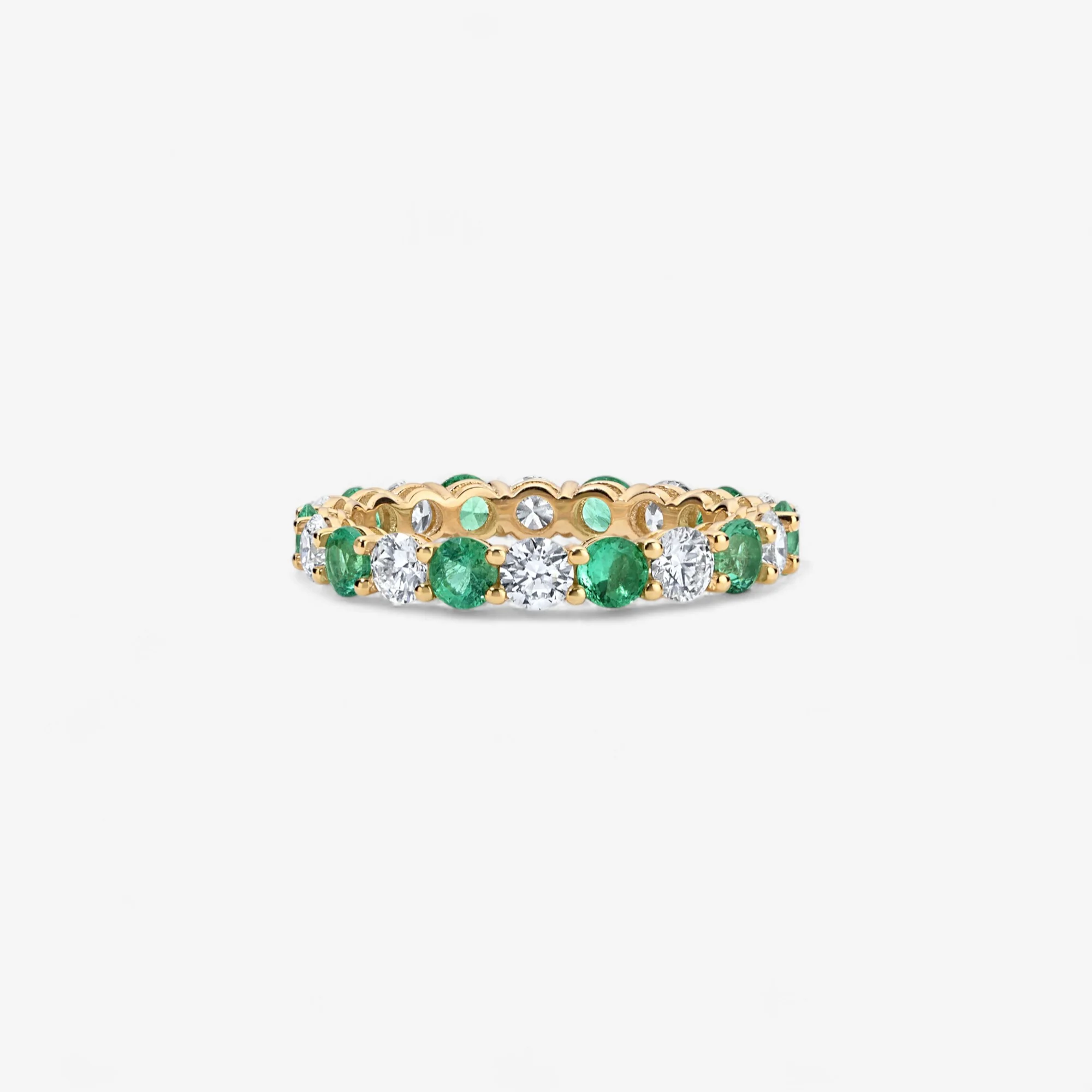 Grace Emerald and Diamond Eternity Band