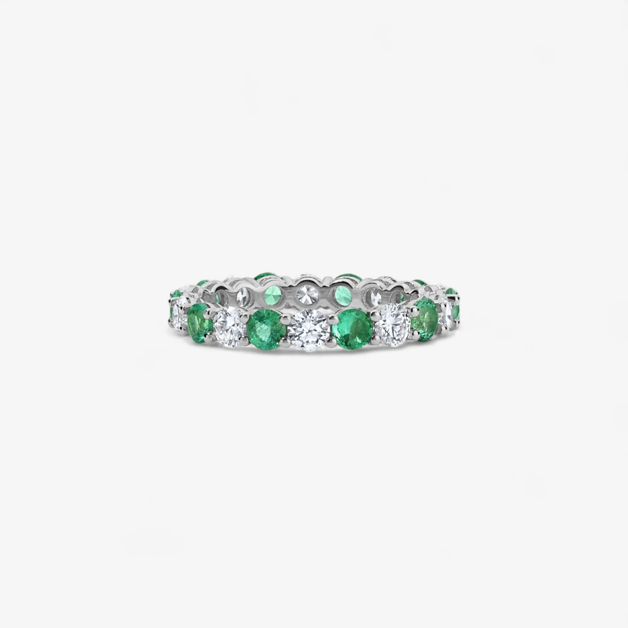 Grace Emerald and Diamond Eternity Band - Image 2