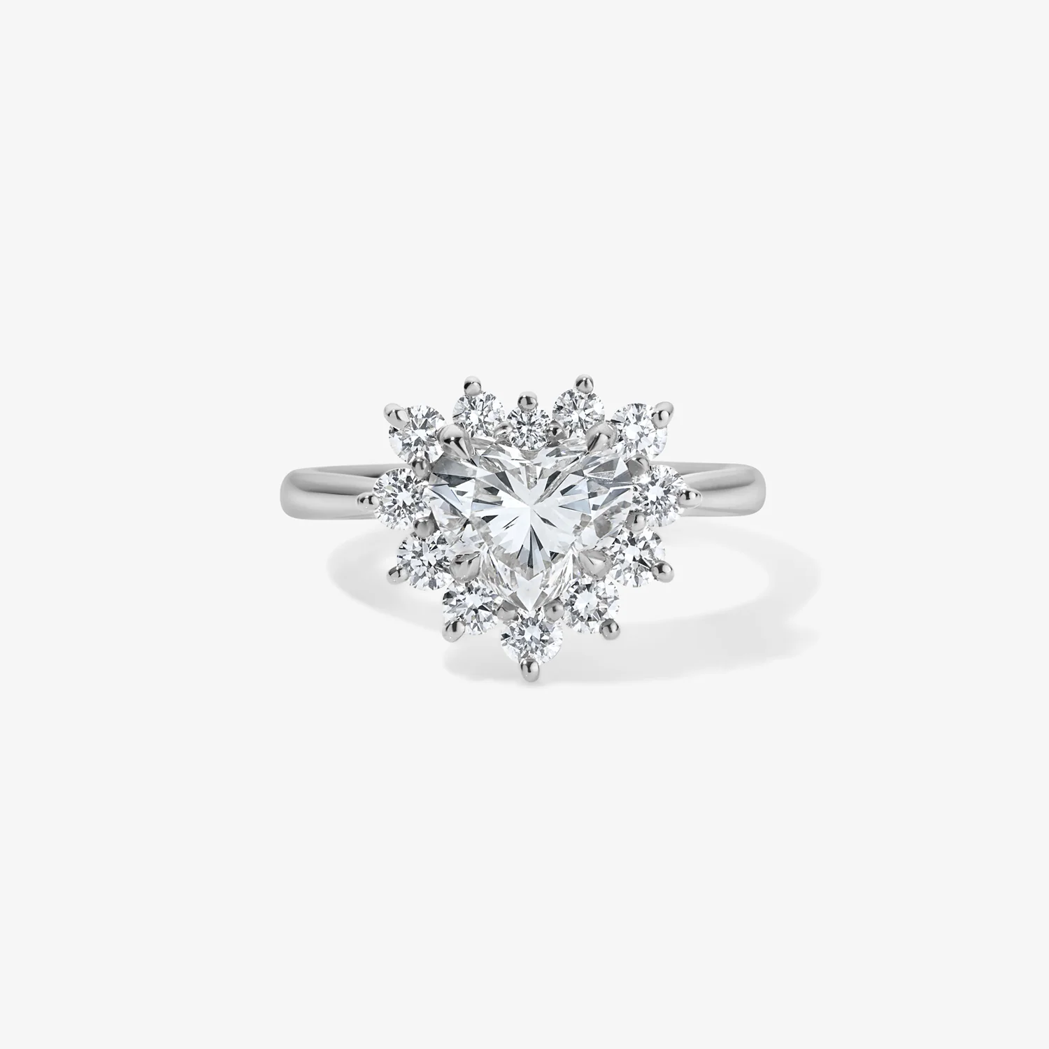 Grace Heart Diamond Ring with Halo - Image 4
