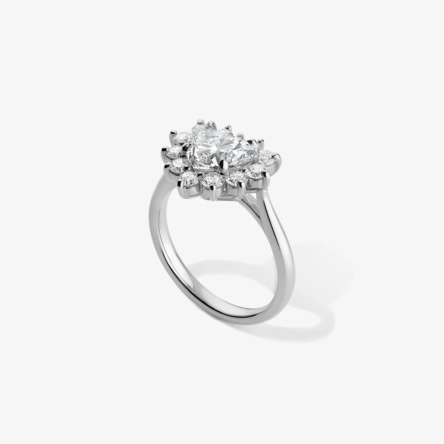Grace Heart Diamond Ring with Halo - Image 5
