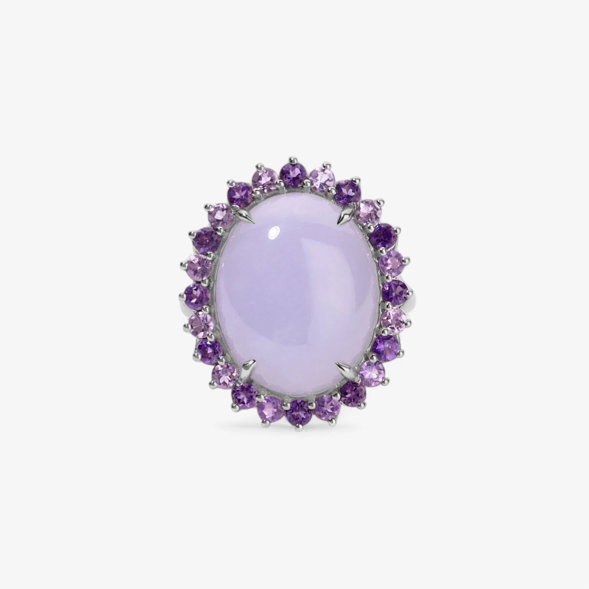 Grace Jade and Amethyst Cocktail Ring - Image 2