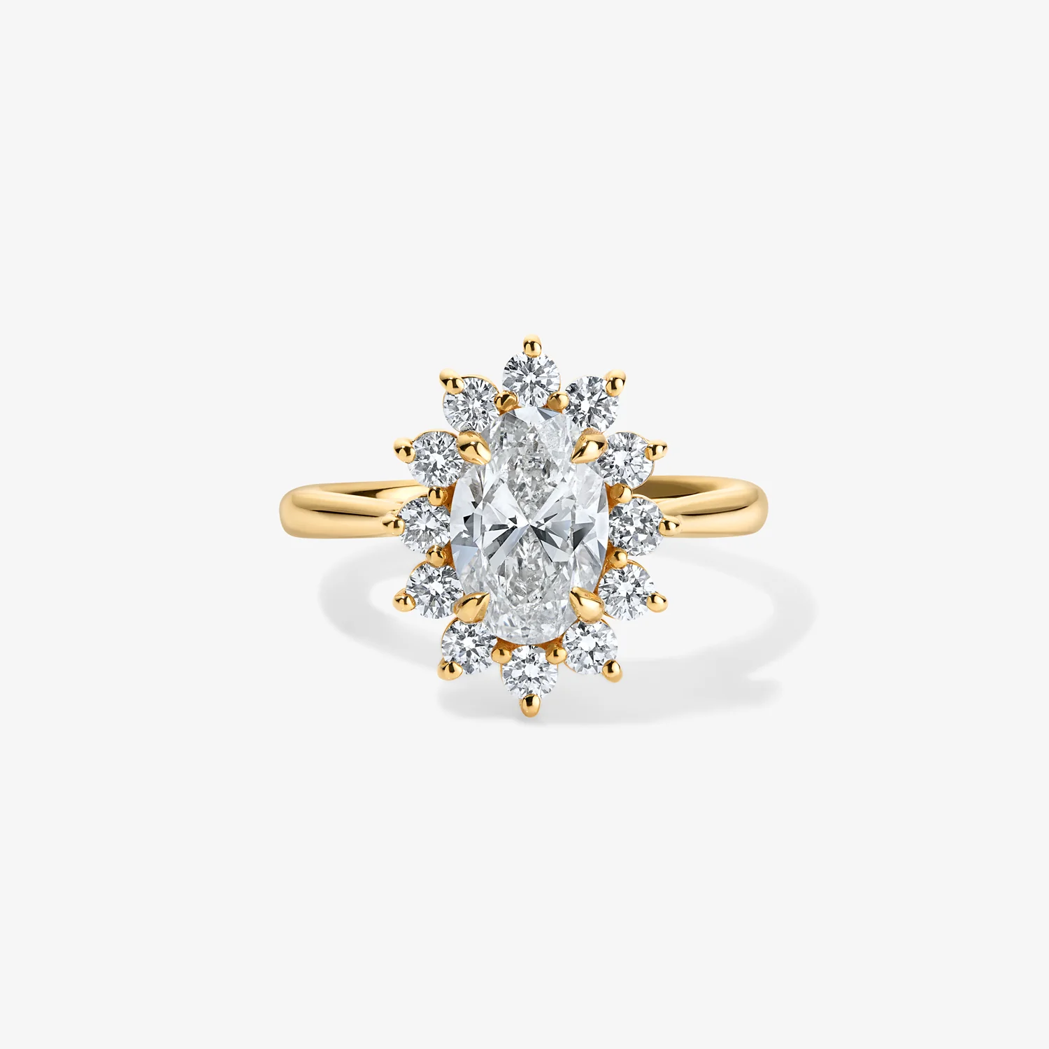 Grace Oval Diamond Ring with Halo