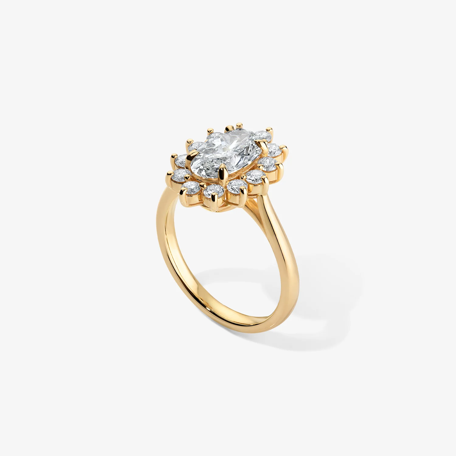 Grace Oval Diamond Ring with Halo - Image 3