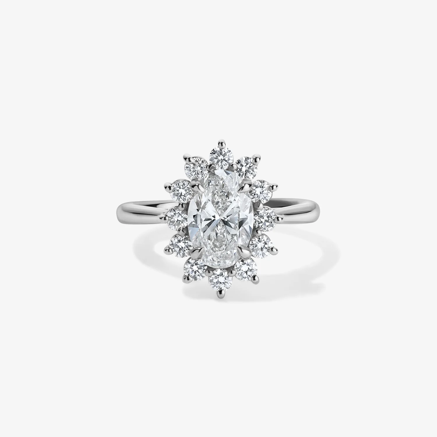 Grace Oval Diamond Ring with Halo - Image 4