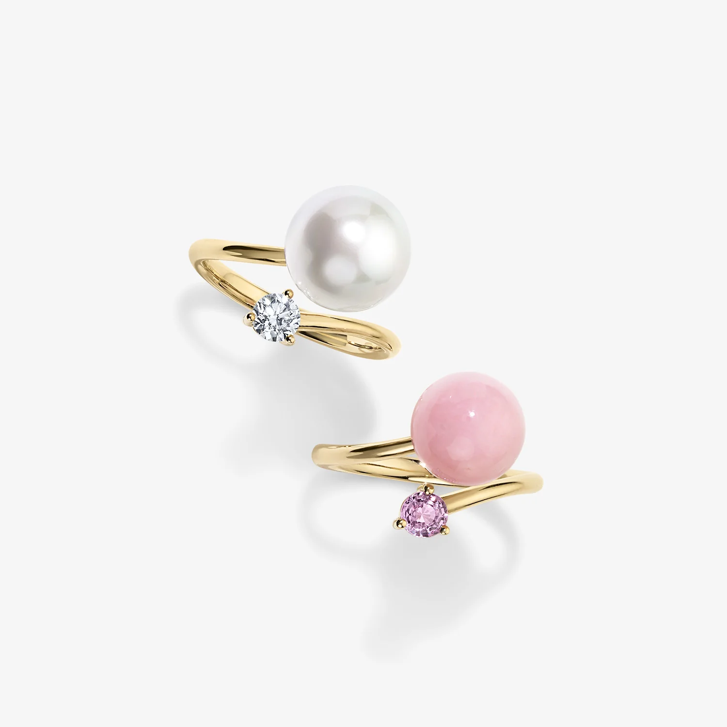 Grace Pink Opal Bypass Ring - Image 3