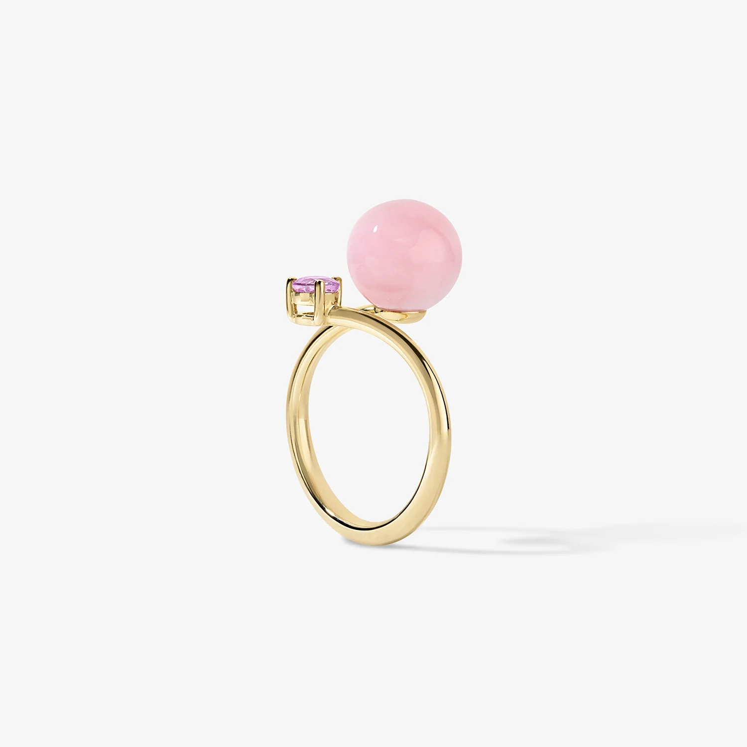 Grace Pink Opal Bypass Ring - Image 2