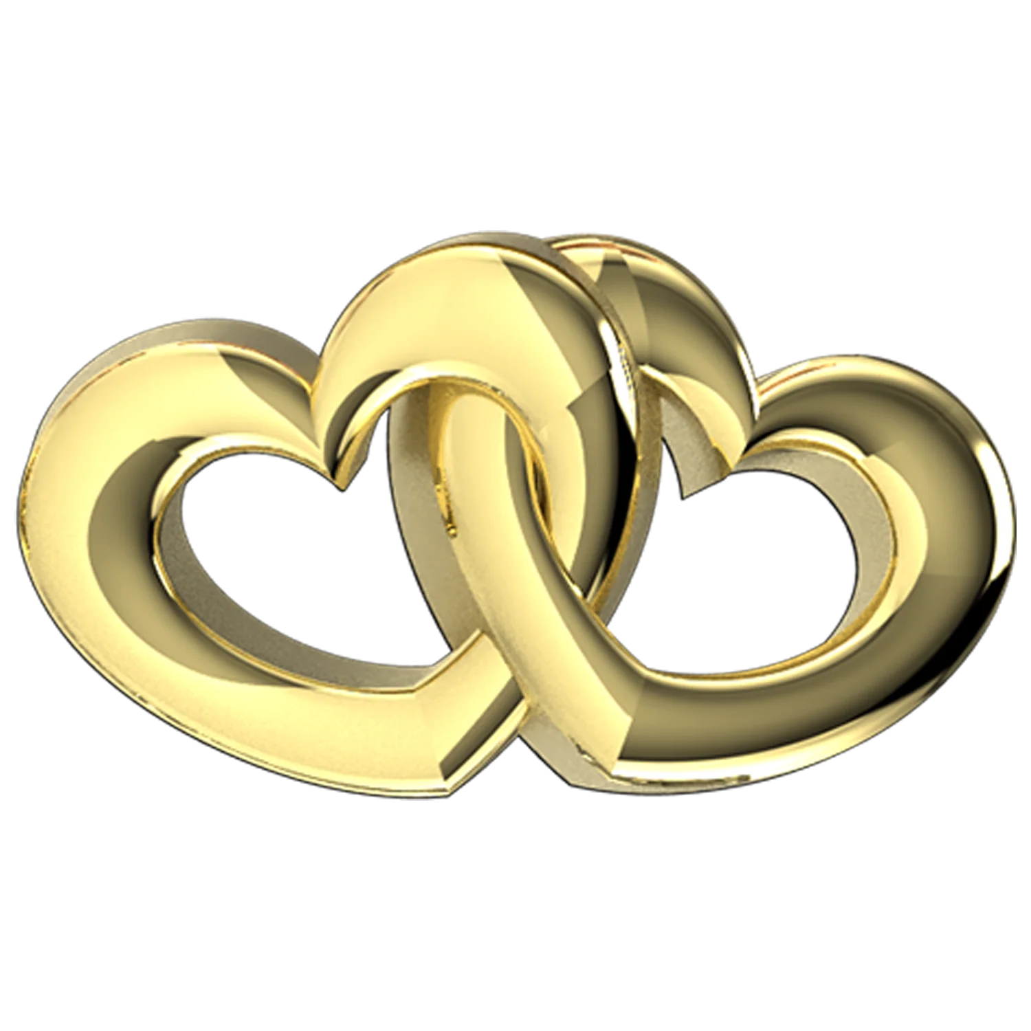 Interlocking Hearts Slider Charm