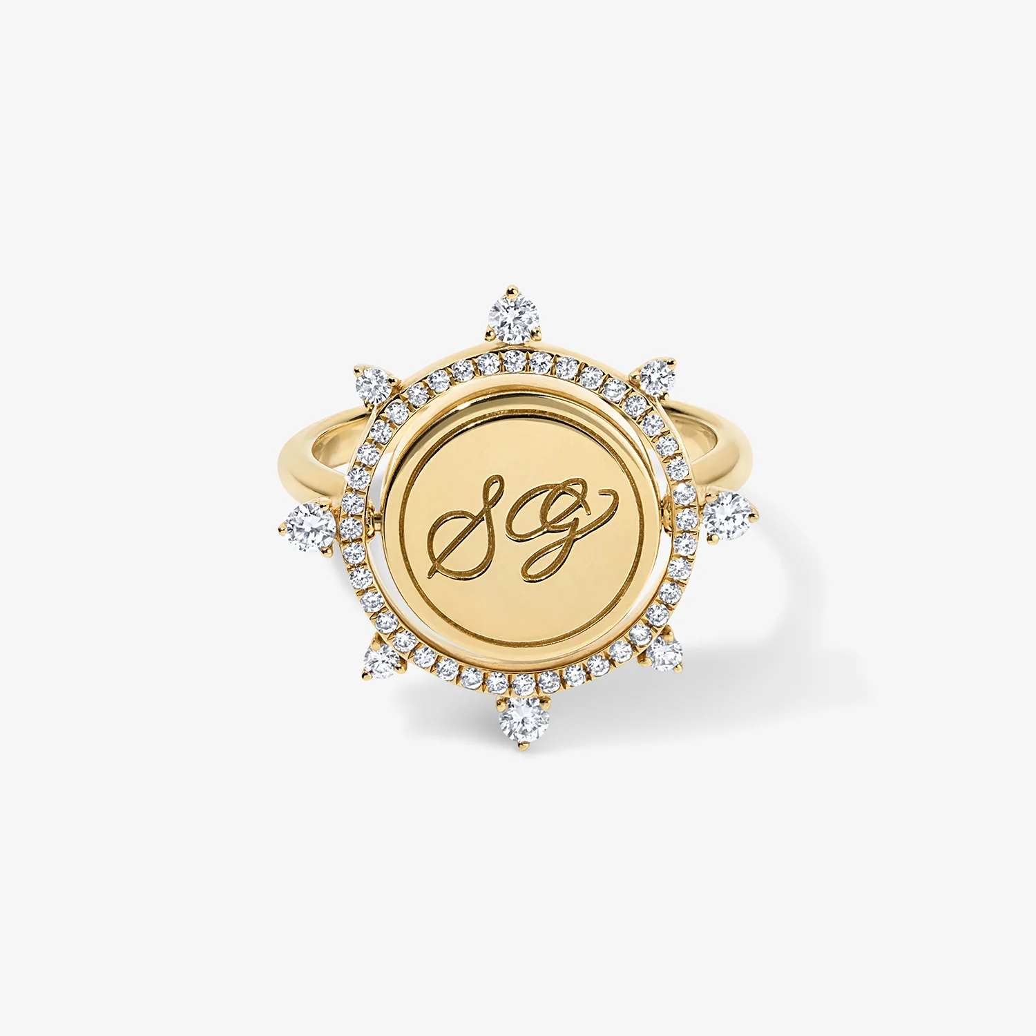 Kelly Monogram Spinner Ring