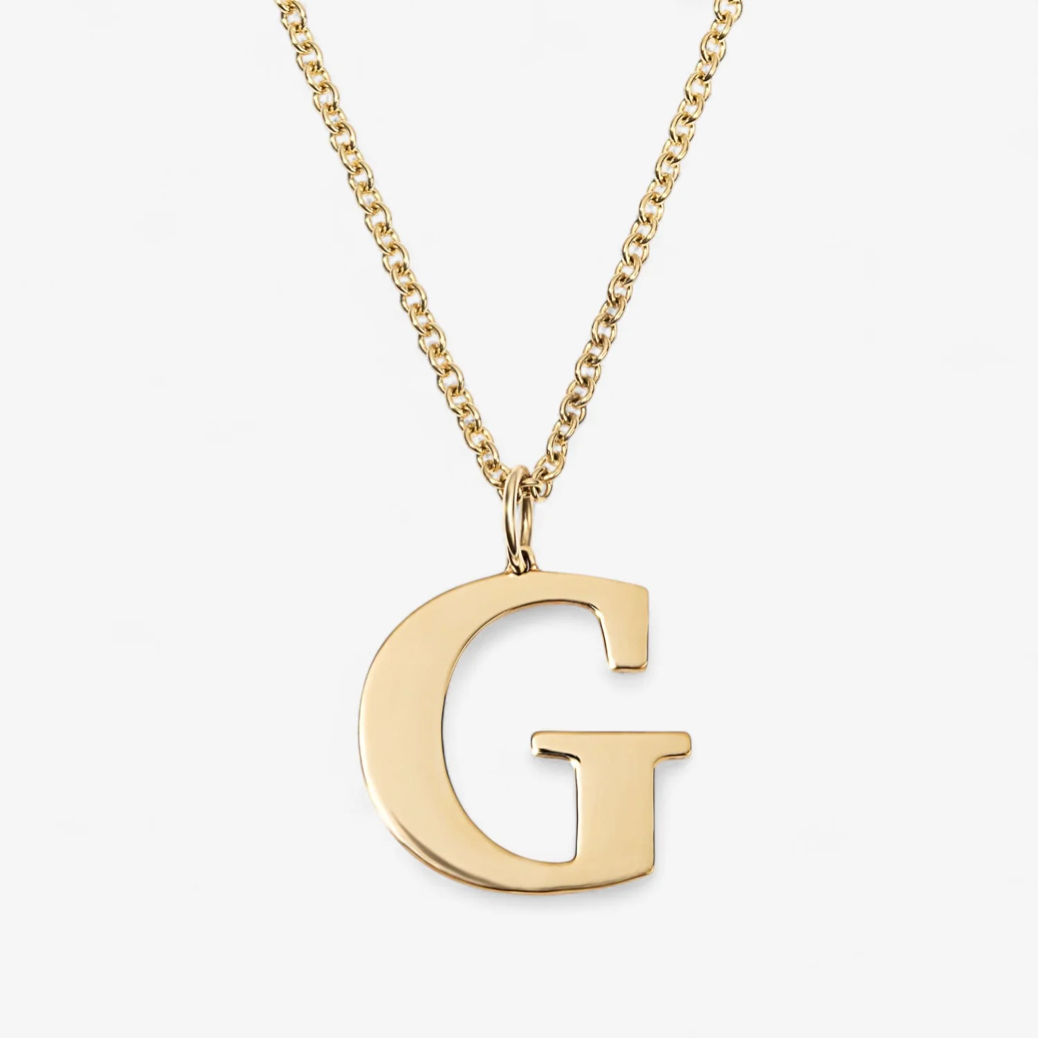 Large Gold "G" Initial Pendant