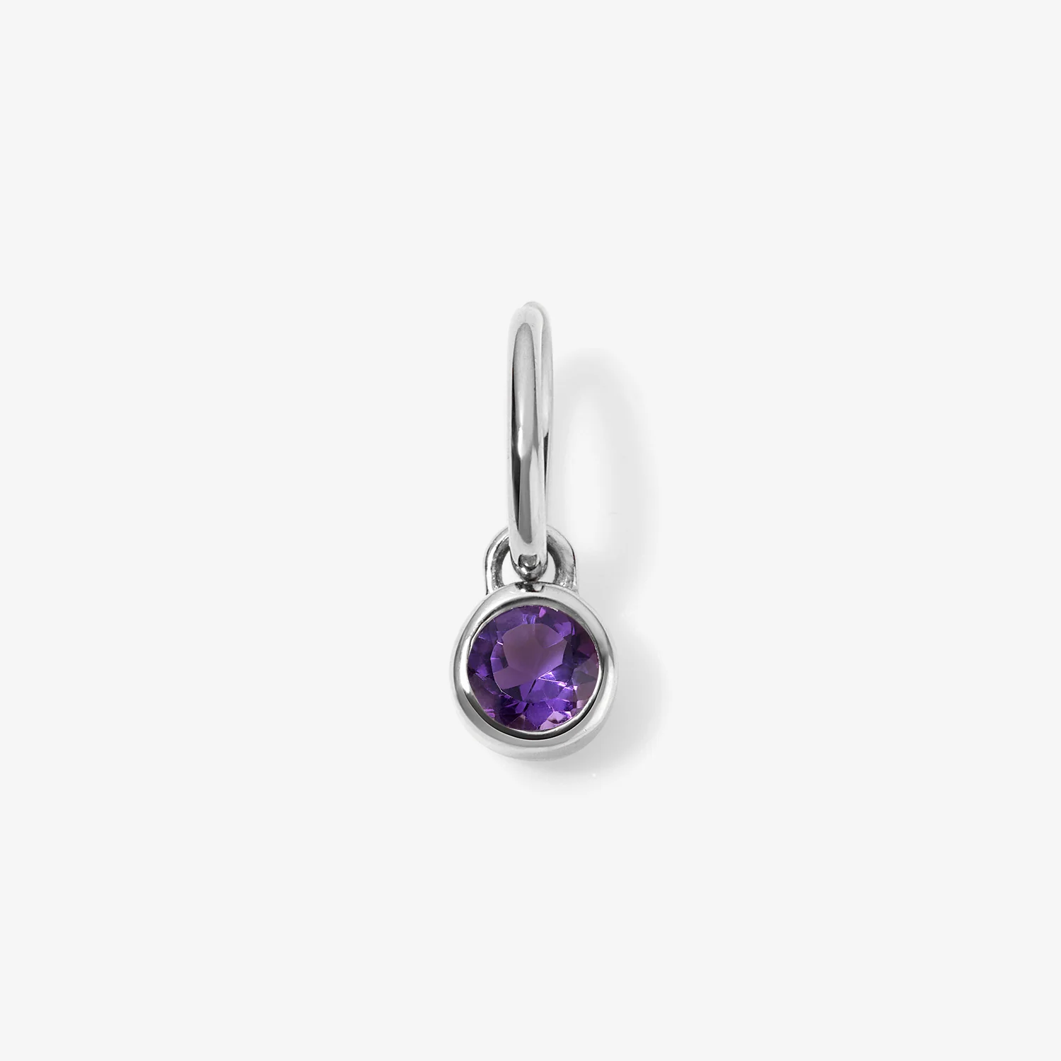 Margot Amethyst Birthstone Bezel Charm - Image 4