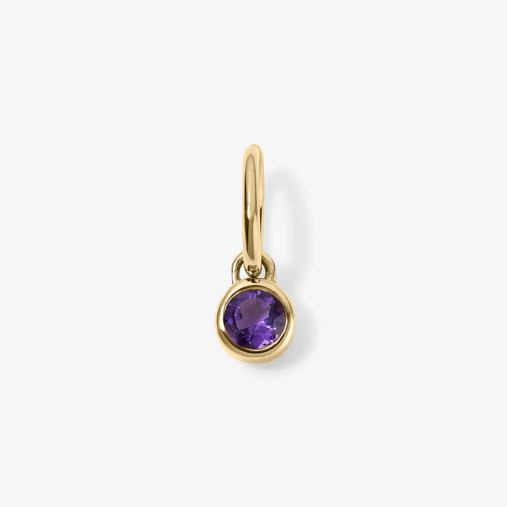 Margot Amethyst Birthstone Bezel Charm - Image 5