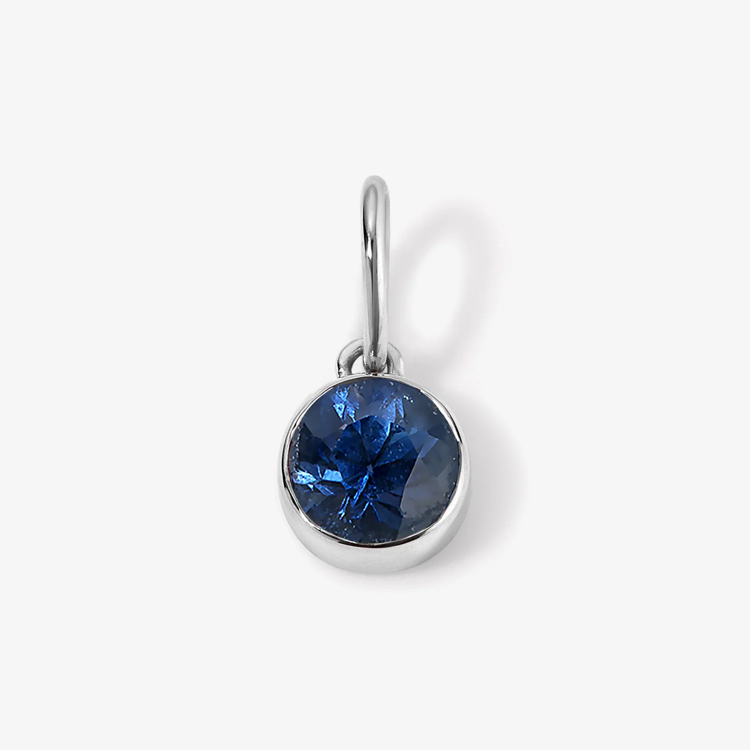 Margot Blue Sapphire Birthstone Bezel Charm - Image 2