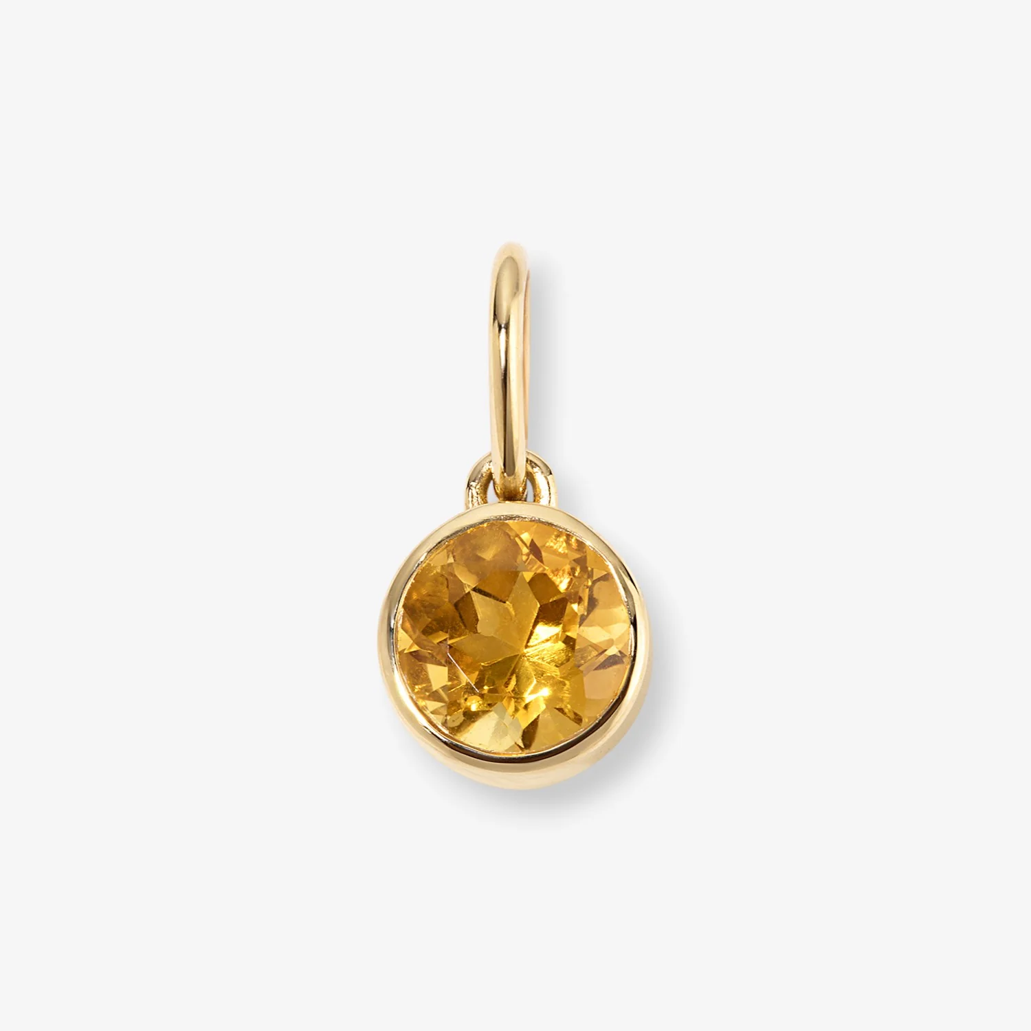 Margot Citrine Birthstone Bezel Charm