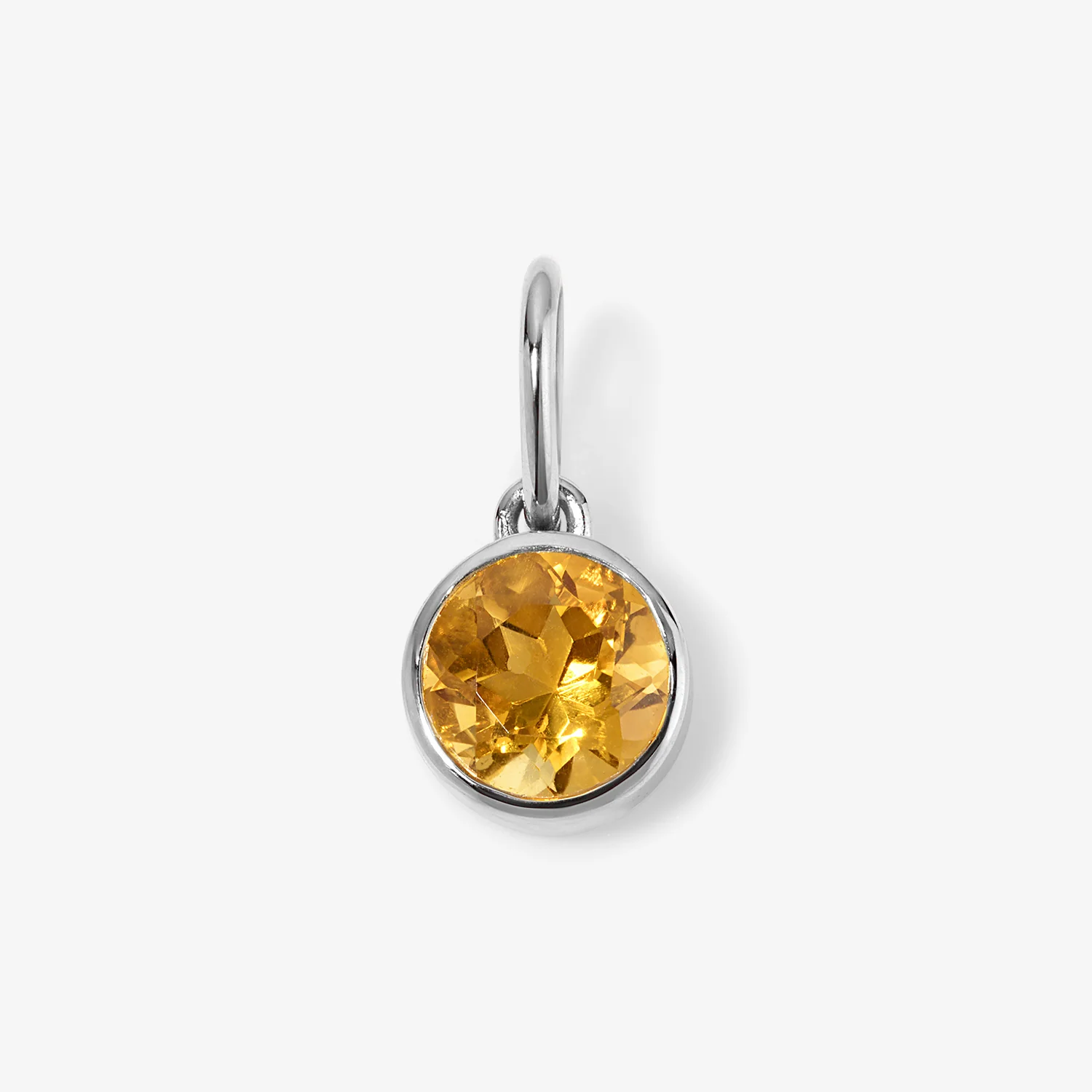 Margot Citrine Birthstone Bezel Charm - Image 2