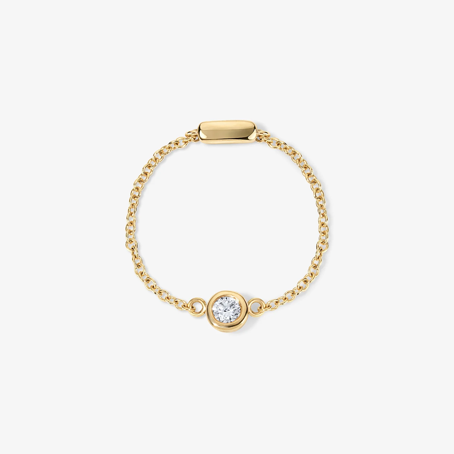 Margot Diamond Bezel Chain Ring