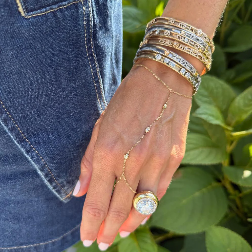 Margot Diamond Bezel Hand Chain - Image 4