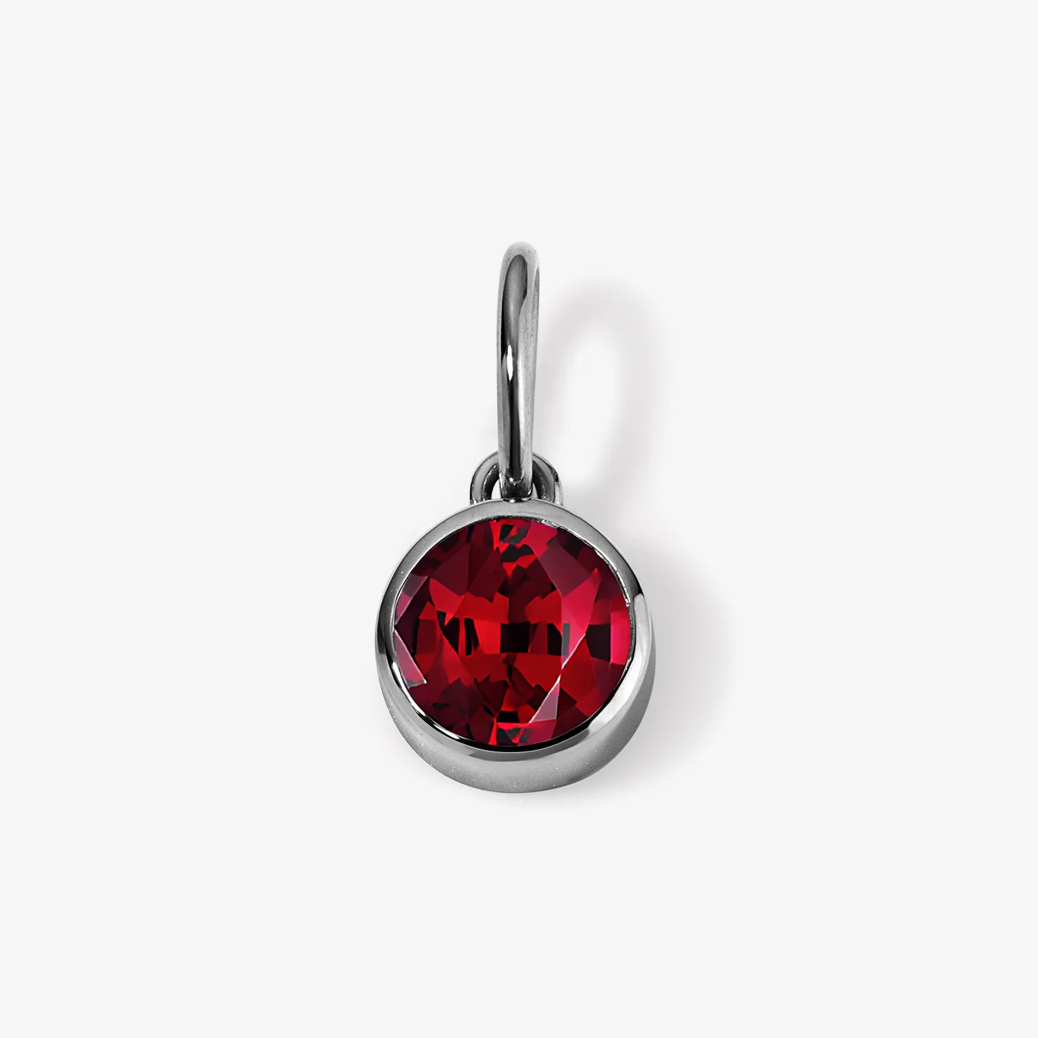 Margot Garnet Birthstone Bezel Charm - Image 3