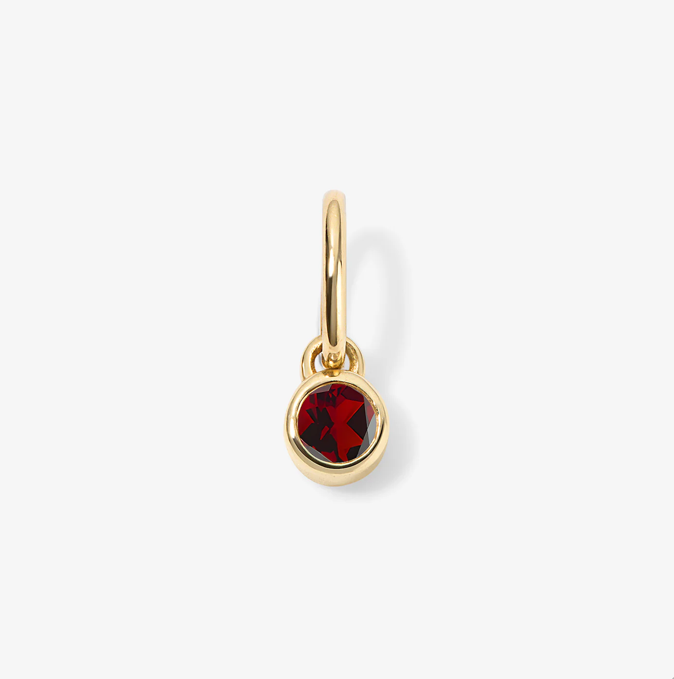 Margot Garnet Birthstone Bezel Charm - Image 4