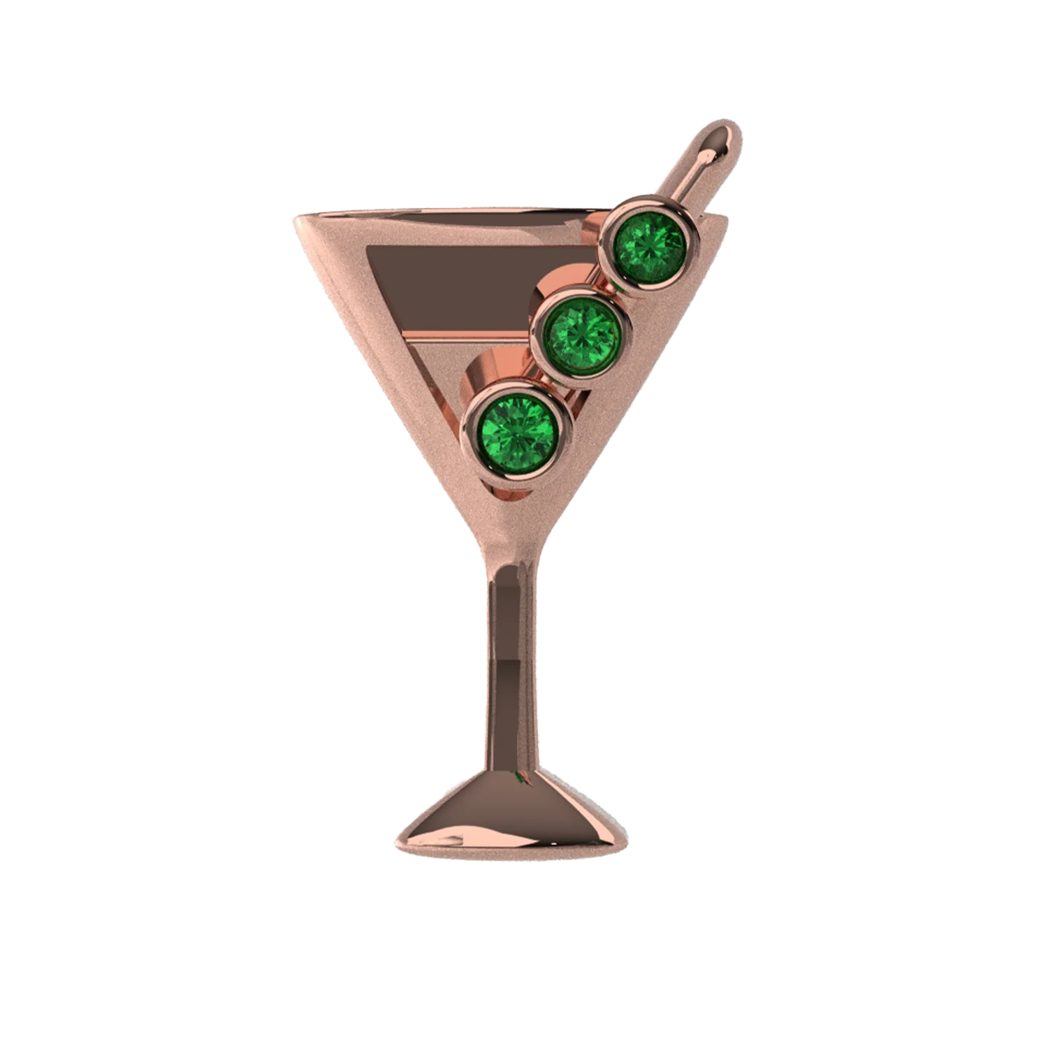 Slider Martini Glass Charm