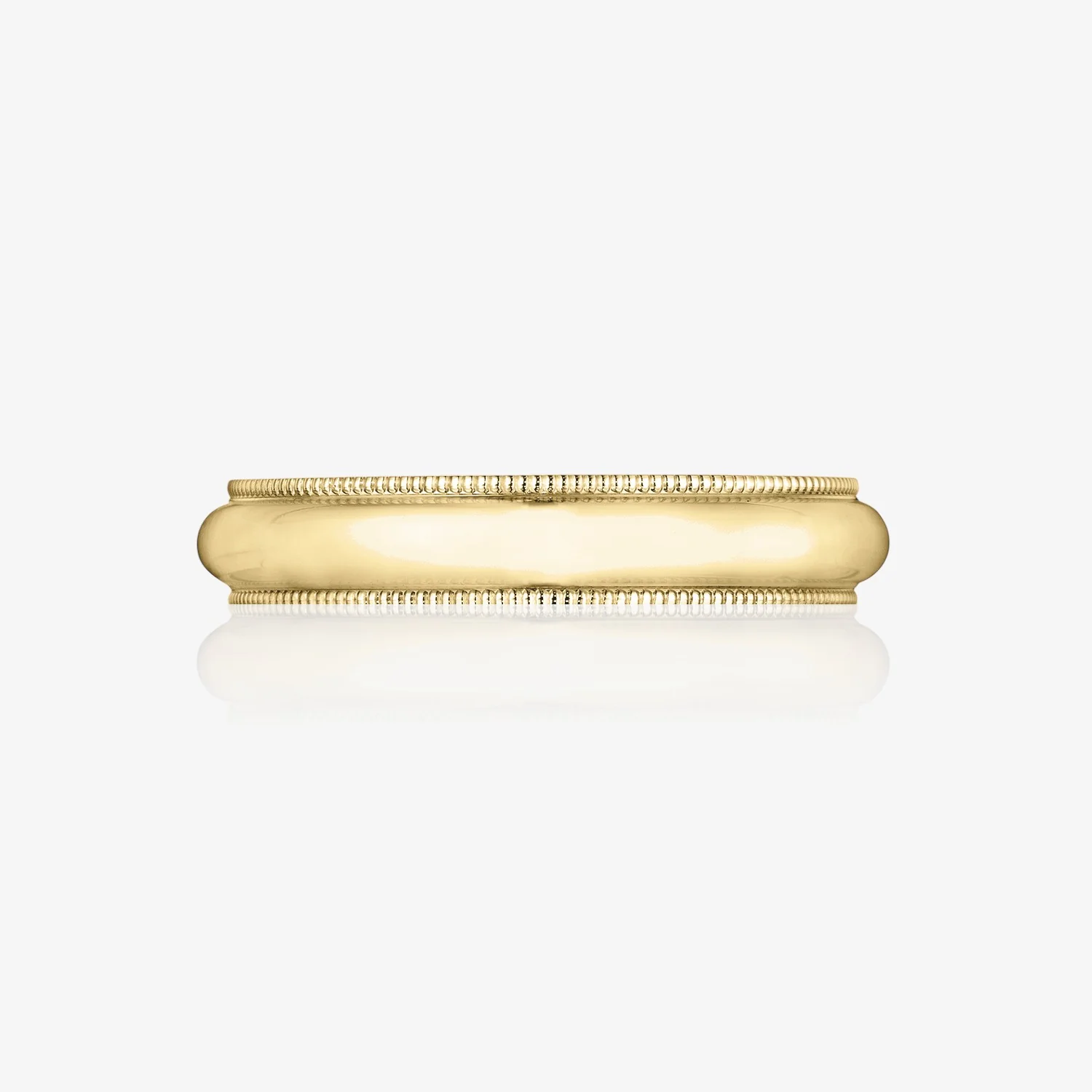 Men's Comfort Fit with Milgrain 4mm Band - Image 2