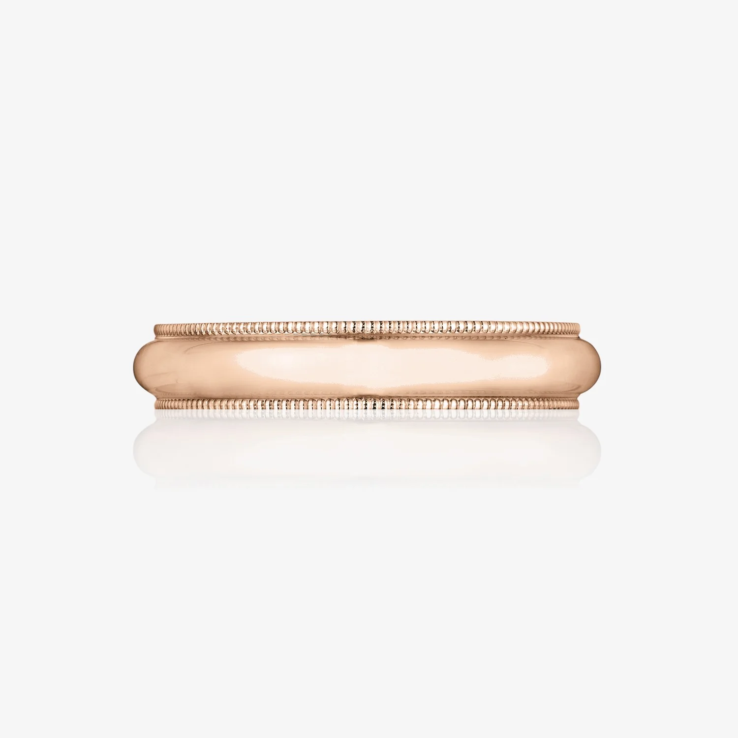 Men's Comfort Fit with Milgrain 4mm Band - Image 3