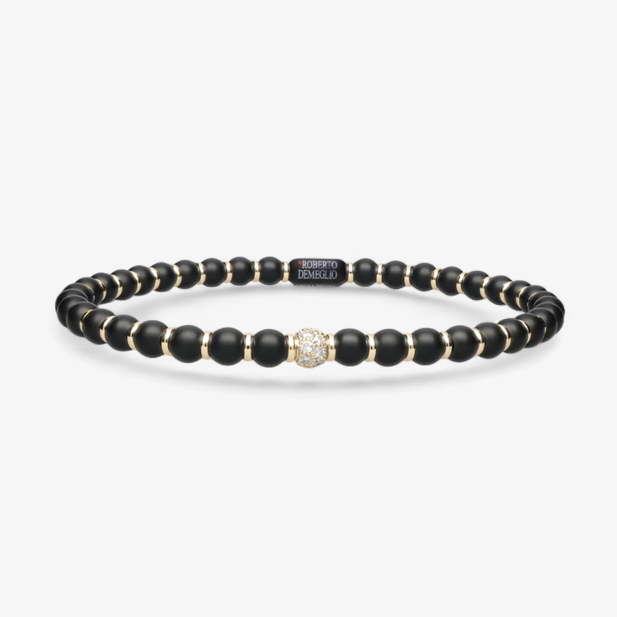 Men's Sfera Black Matte Ceramic Bracelet