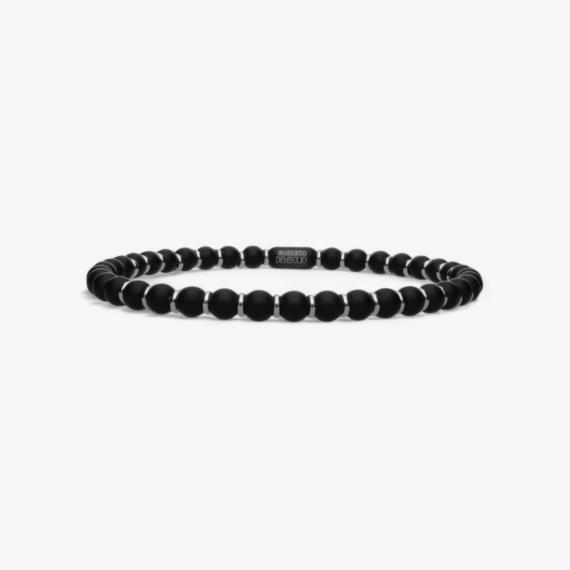 Men's Sfera Black Matte Ceramic Bracelet - Image 2