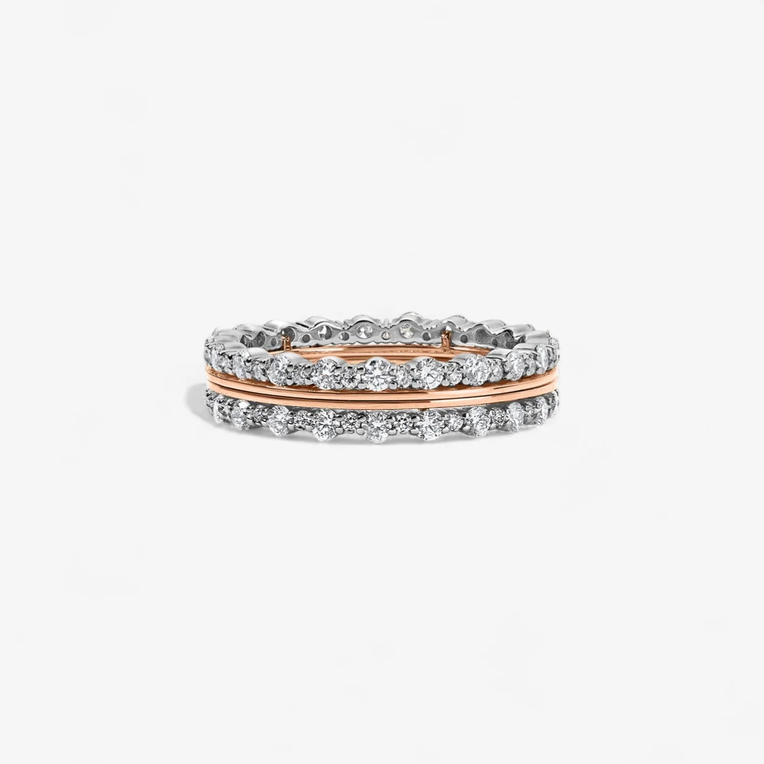 Signature Mini Scalloped Diamond Stack Rings - Image 7