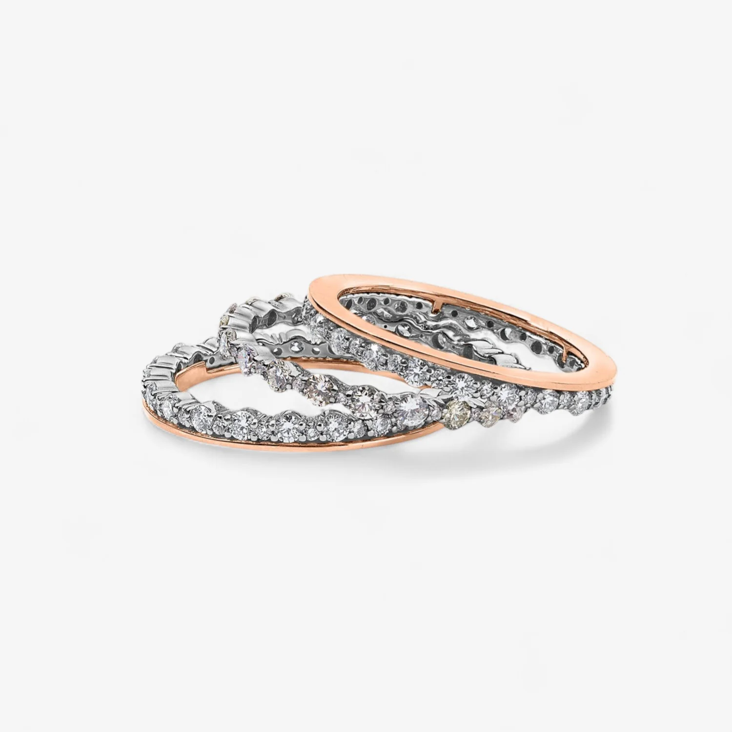 Signature Mini Scalloped Diamond Stack Rings - Image 8