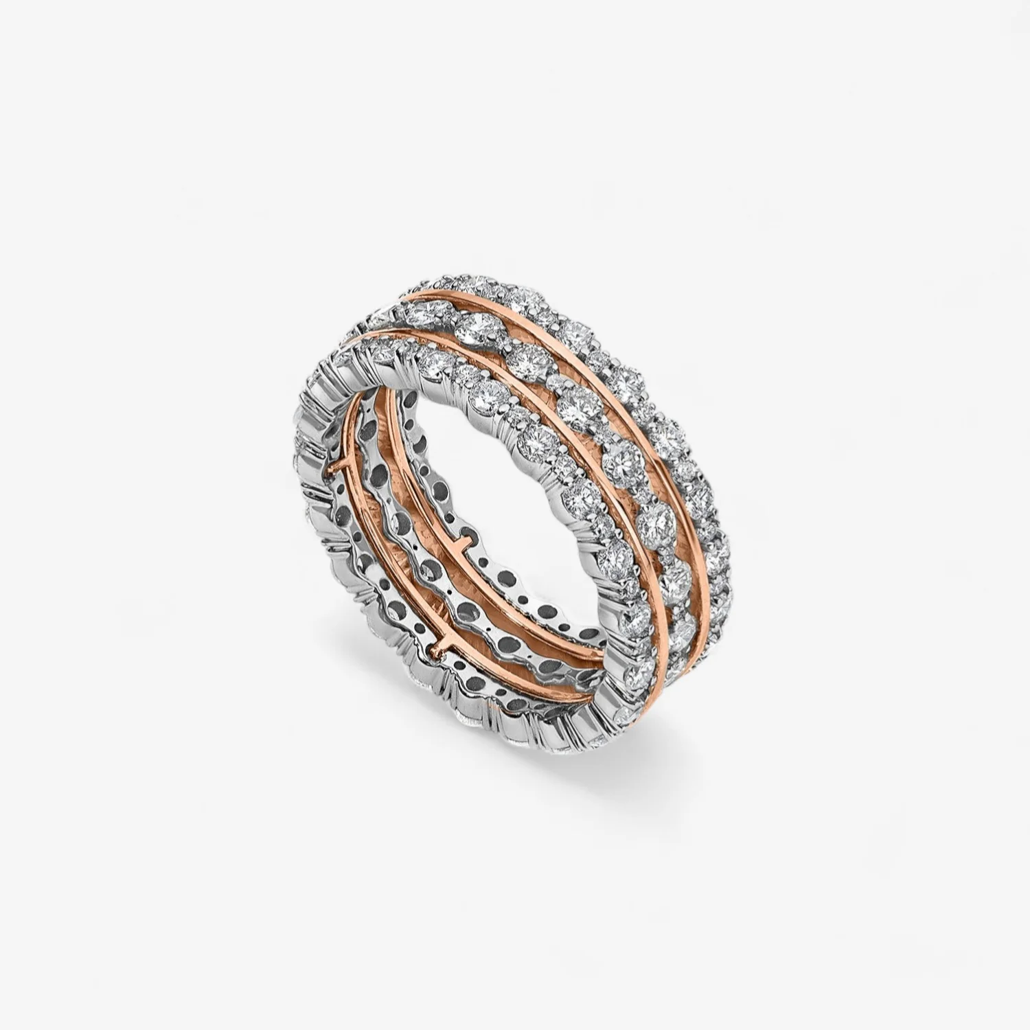 Signature Mini Scalloped Diamond Stack Rings - Image 9