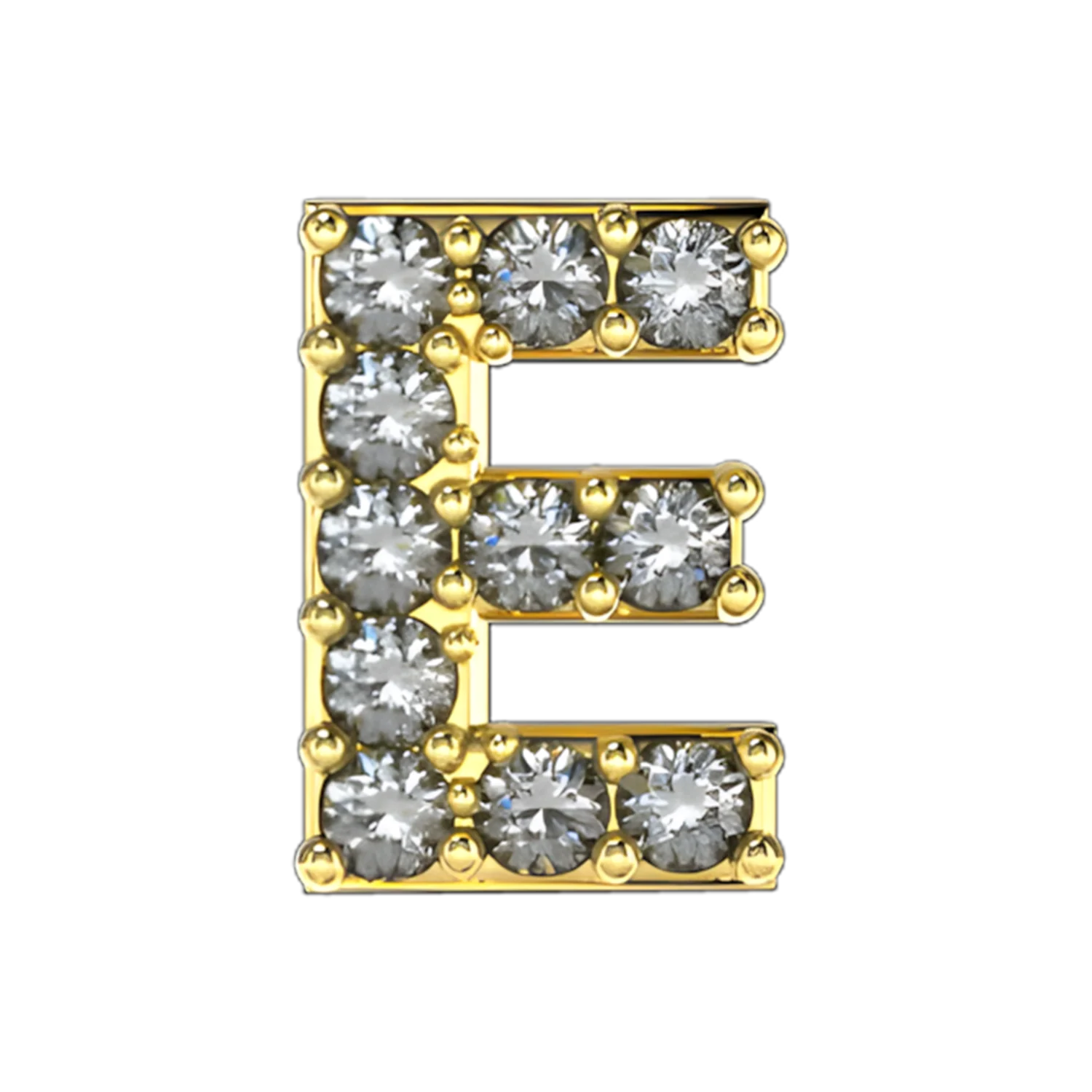Slider Pave Letter E Charm - Image 4