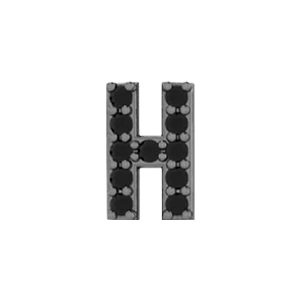Slider Pave Letter H Charm