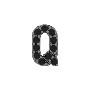 Slider Pave Letter Q Charm