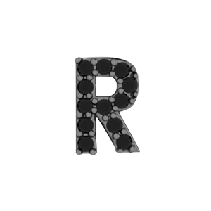 Slider Pave Letter R Charm