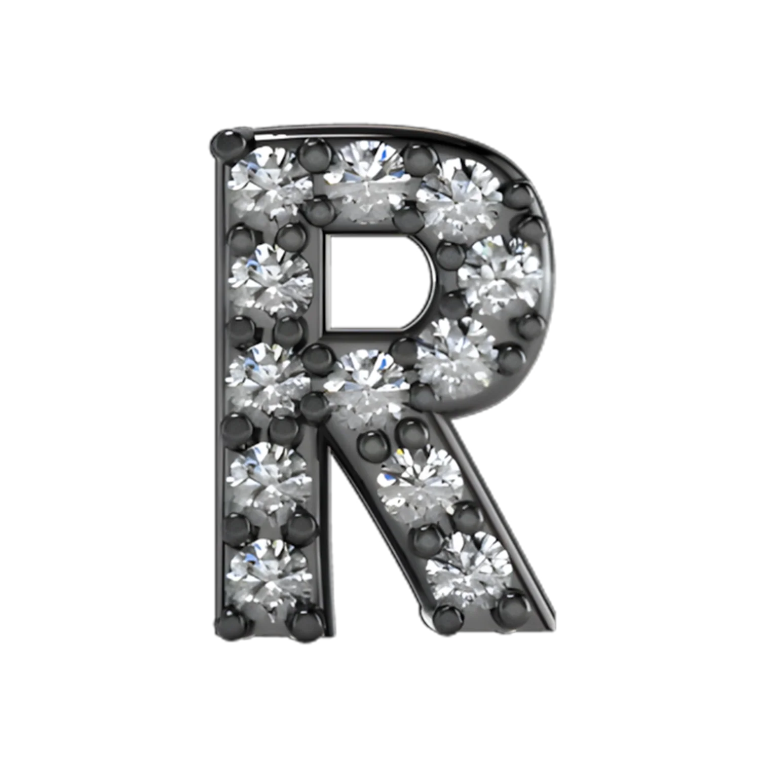 Slider Pave Letter R Charm - Image 2