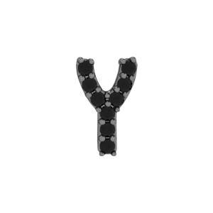 Slider Pave Letter Y Charm