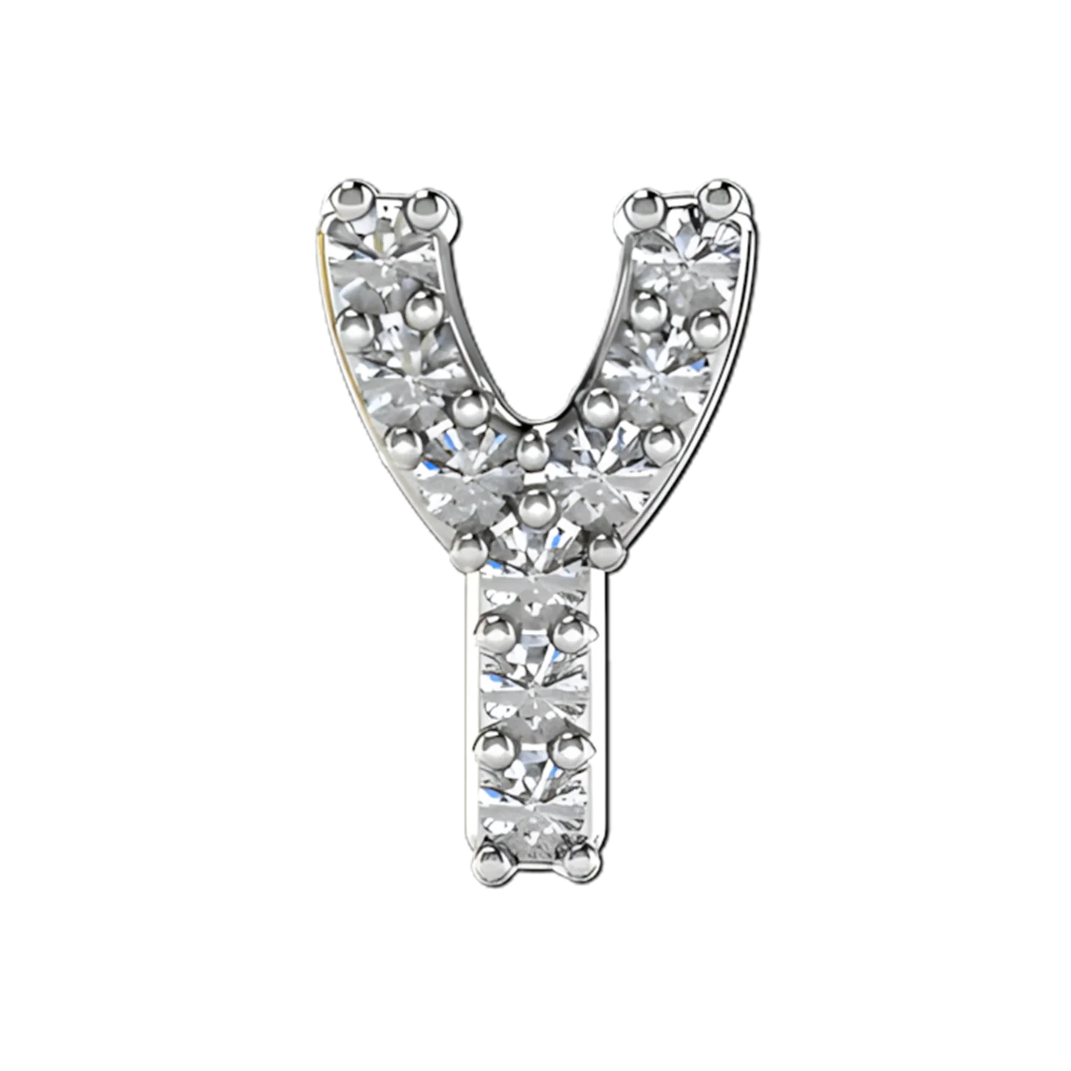 Slider Pave Letter Y Charm - Image 4