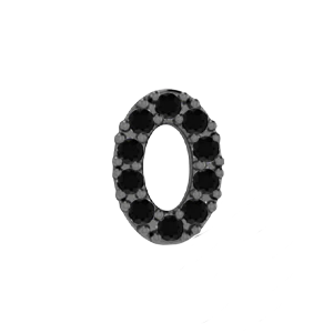 Slider Pave Number 0 Charm