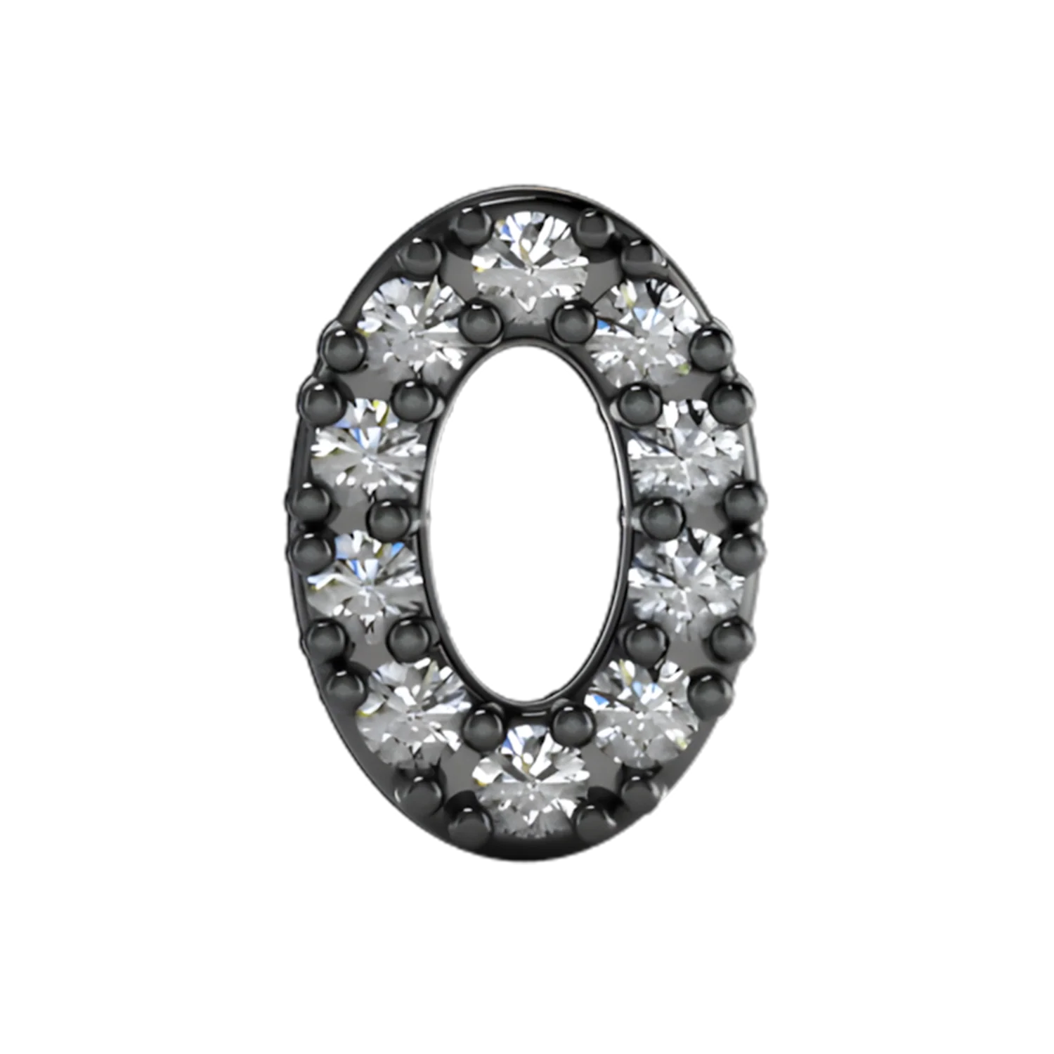 Slider Pave Number 0 Charm - Image 2